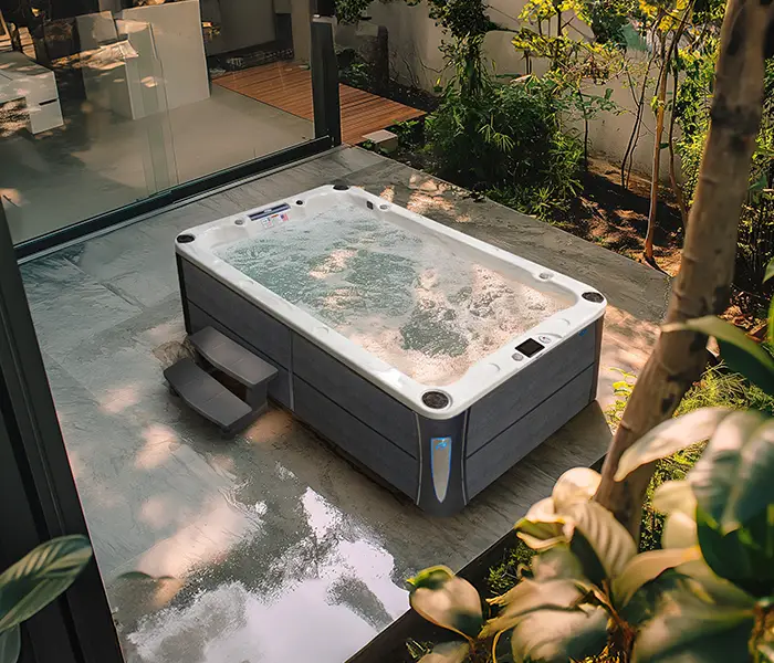 Cal Spas hot tub being used in a family setting