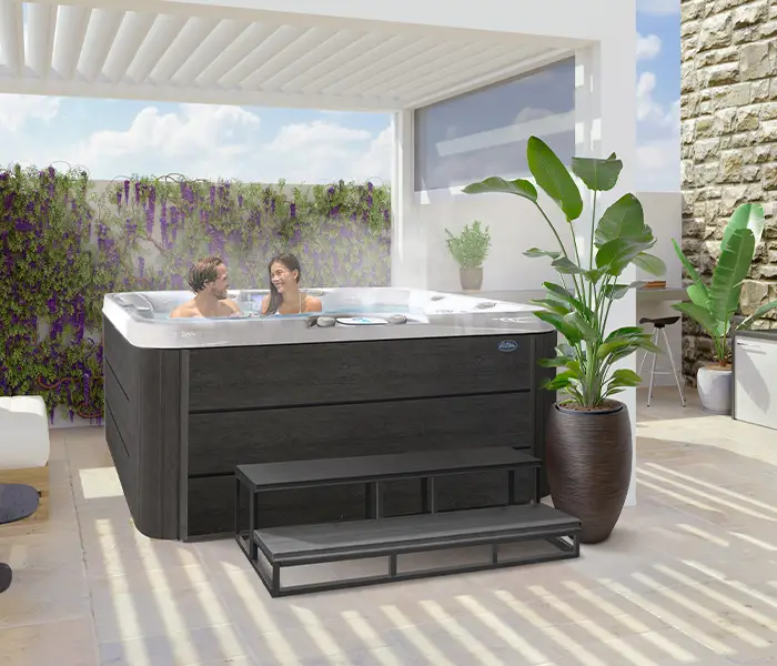 Cal Spas hot tub being used in a family setting