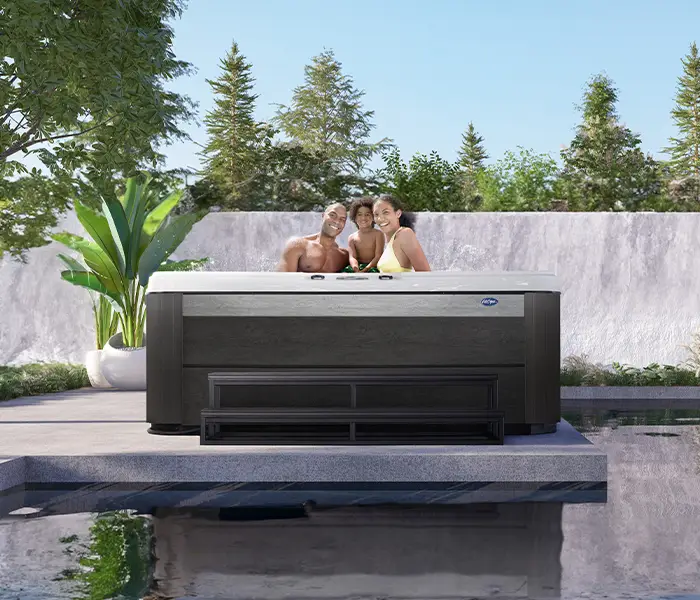 Cal Spas hot tub being used in a family setting