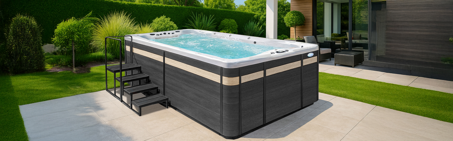 Cal Spas hot tub being used in a family setting