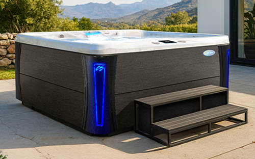 Woman in Cal Spas Escape-X hot tub